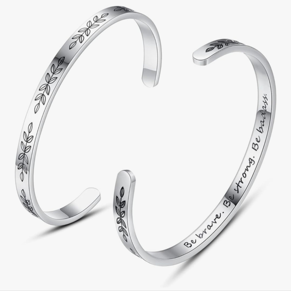 Silver Engraved Cuff Bracelet